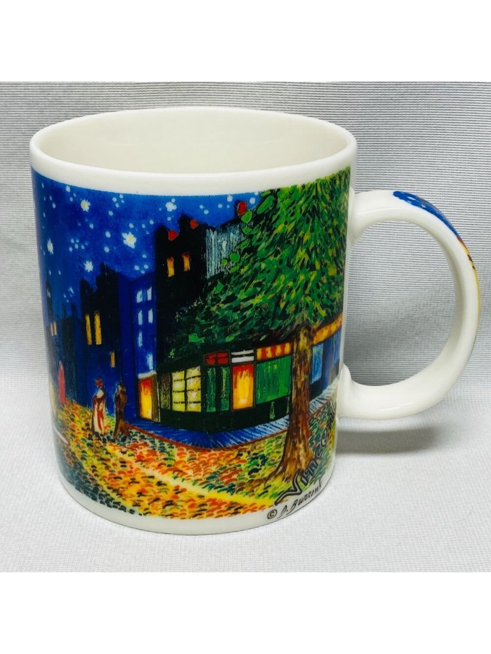 Starbucks Chaleur Mug Cafe Terrace At Night By D. Burrows 1995 Artwork 14 oz